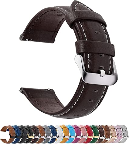 Fullmosa Axus Correa Piel para Correa Reloj,Correa/Banda/Pulsera/Strap 22mm Para Samsung Galaxy Watch 5/4/3,Huawei GT2,Garmin Watch