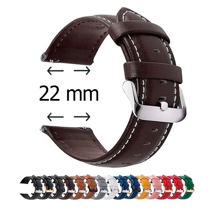 Fullmosa Axus Correa Piel para Correa Reloj,Correa/Banda/Pulsera/Strap 22mm Para Samsung Galaxy Watch 5/4/3,Huawei GT2,Garmin Watch