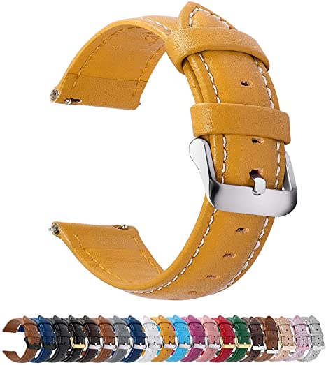 Fullmosa Axus Correa Piel para Correa Reloj,Correa/Banda/Pulsera/Strap 20mm Para Samsung Galaxy Watch 5/4/3,Huawei GT2,Garmin Watch