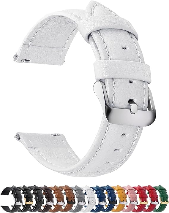 Fullmosa Axus Correa Piel para Correa Reloj,Correa/Banda/Pulsera/Strap 22mm Para Samsung Galaxy Watch 5/4/3,Huawei GT2,Garmin Watch