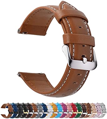Fullmosa Axus Correa Piel para Correa Reloj,Correa/Banda/Pulsera/Strap  20mm Para Samsung Galaxy Watch 5/4/3,Huawei GT2,Garmin Watch
