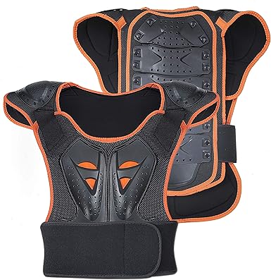 Protección de Cuerpo Protector para Esquí/Snowboard Patinaje Armadura del Pecho para Chico Niño Protectora Deportiva Profesional de Columna Vertebral Hombro Tamaño Kids (M)