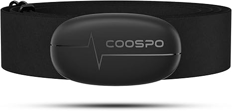 COOSPO H6 Banda de Frecuencia Cardiaca Bluetooth 4.0 Ant+ Monitor Sensor de Frecuencia Cardíaca Compatible con CoospoRide, Wahoo, Adidas Run, Rouvy, Pulsoid