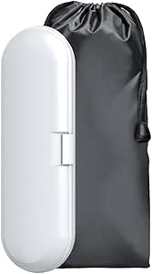 Estuche de viaje compatible con cepillo de dientes eléctrico Philips, funda de viaje con bolsa de terciopelo compatible con cepillos de dientes Philips Premium - blanco
