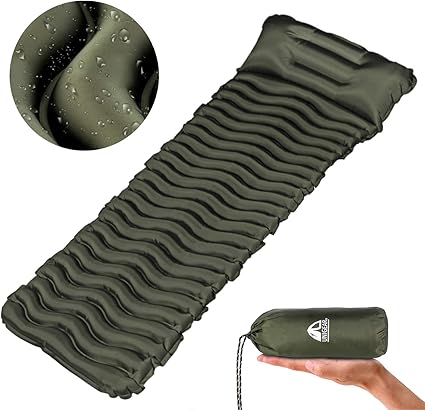 Unigear Esterilla Inflable Portatíl Colchón de Aire para Camping Acampa Colchones Hinchable Utraligero y Resistente Cama Colchoneta de Dormir al Aire Libre Viaje Playa