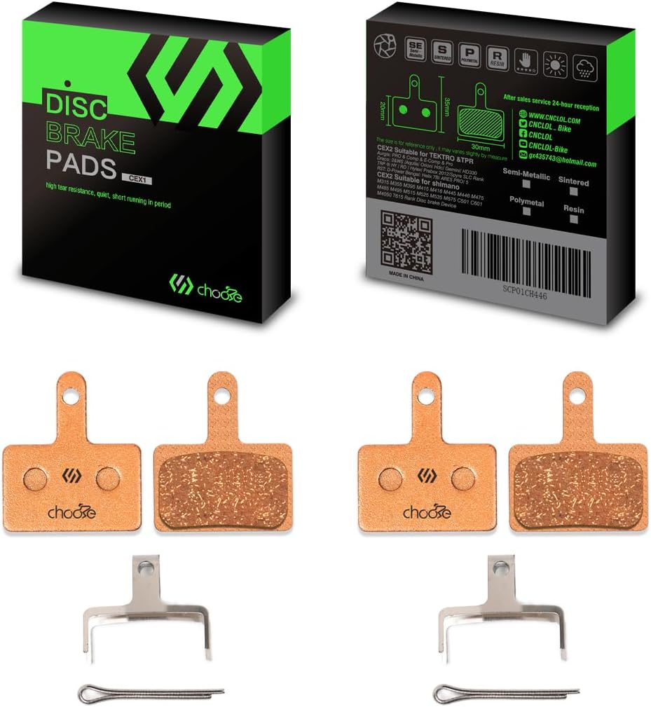 Pastillas de freno Chooee para Shimano B01S, pastillas de freno de disco para Tektro/TRP, (resina/semimetálicas)