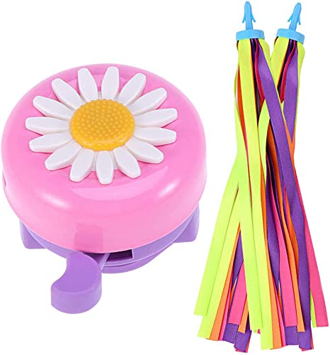 CODIRATO 3 PCS Campanas de Bicicleta para Niños, Timbre de Bicicleta Niños Bicicleta Campana para Bicicletas Infantiles (1 PCS Campana de Bicicleta + 2 PCS Bicicleta Manillar Serpentinas)