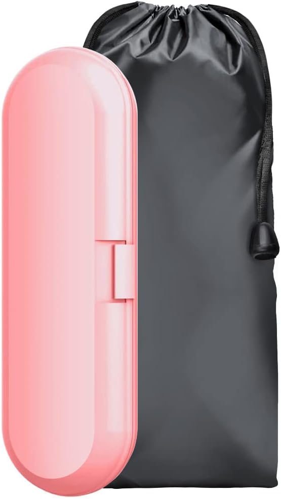 Estuche de viaje compatible con cepillo de dientes eléctrico Oral B, funda de viaje con bolsa compatible con cepillo de dientes Oral-B 690/700/niños 950, profesional 2000/3000 - rosa