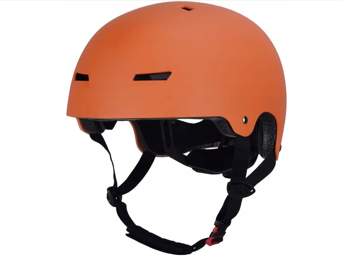 LOOGU Casco de skateboard Scooter BMX Casco Skater Casco de bicicleta para niños, adolescentes y adultos, casco deportivo – Con certificado EN1078 Talla M (55-58 cm) Color Naranja Talla M