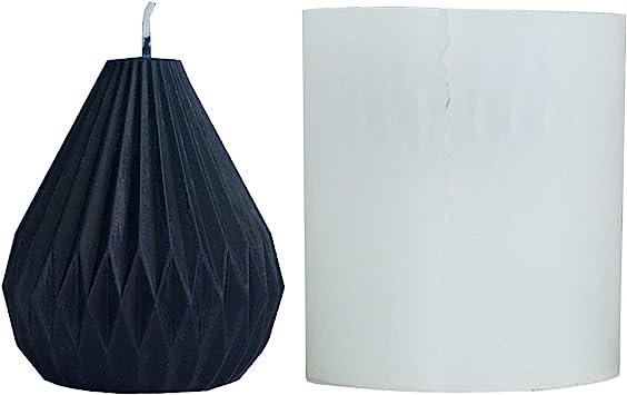 Tiruiya Kit de fabricación de moldes de velas cónicas – Molde de vela cilíndrica geometría para hacer velas, cera de soja hecha a mano, concreto fundido y resina DIY Set