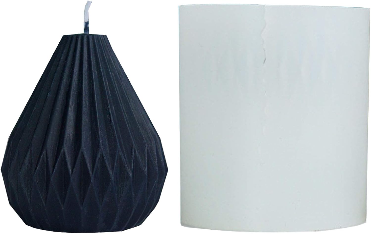 Tiruiya Kit de fabricación de moldes de velas cónicas – Molde de vela cilíndrica geometría para hacer velas, cera de soja hecha a mano, concreto fundido y resina DIY Set