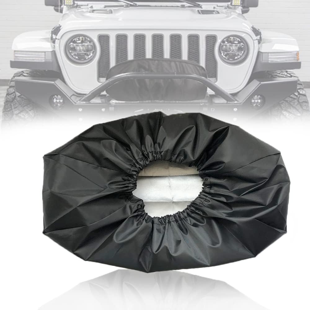Cubierta impermeable del cabrestante - 210D Heavy Duty Protector de Capstan eléctrico, accesorios para camiones y SUV Offroad para 8000-1600 libras