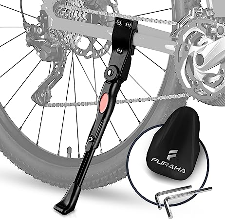 Furaha Caballete universal para bicicleta de 24 a 28 pulgadas, aleación de aluminio, antideslizante, altura regulable, incluye material de montaje para bicicleta de montaña, de carretera, MTB, etc.