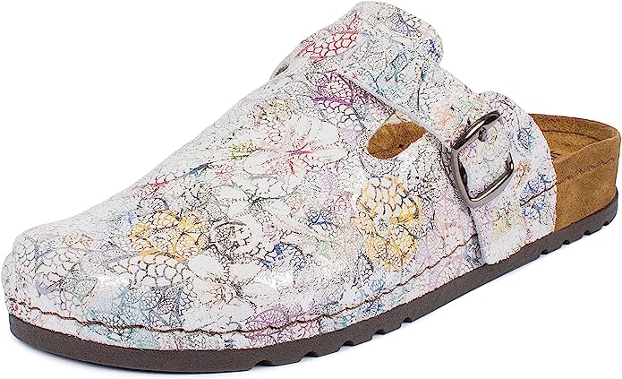 Jrgen Hirsch Zuecos Ergo 05 para mujer, de piel, con plantilla profunda y talón antigolpes, 2 colores, talla 39