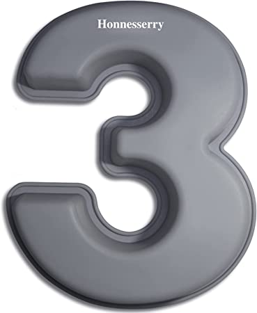 Molde Silicona de Número 3 Moldes de Silicona Para Tartas de Gran Número Molde Pastel Silicona Molde de Silicona Números 3 Molde de Pastel Digital de 3 Para Aniversario Cumpleaños