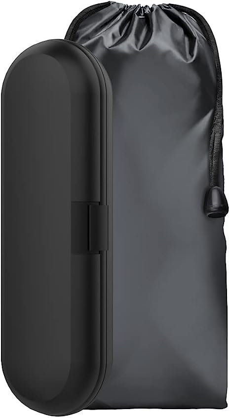 Estuche de viaje para cepillo de dientes eléctrico, funda de viaje con bolsa de terciopelo suave para cepillos de dientes eléctricos Soni Care Premium (negro)