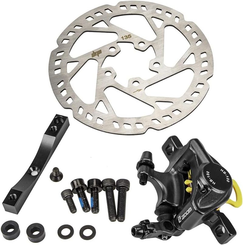 Dexian Xtech Zoom Kit Pinza Hidráulica con Disco 135 mm y Soporte para Xiaomi PRO / PRO2 Frenada Modificaciones Patinete Eléctrico Accesorios (Negro)