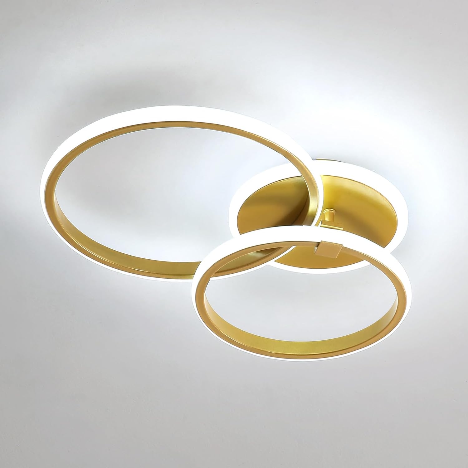 DELIPOP Lámpara de techo LED, 42W 4700Lm Plafon Led techo Moderna Redonda, Luz de techo de Aluminio y Acrílico, Blanco frío 6500K Plafones para Techo, Para Comedor Cocina Dormitorio Pasillo