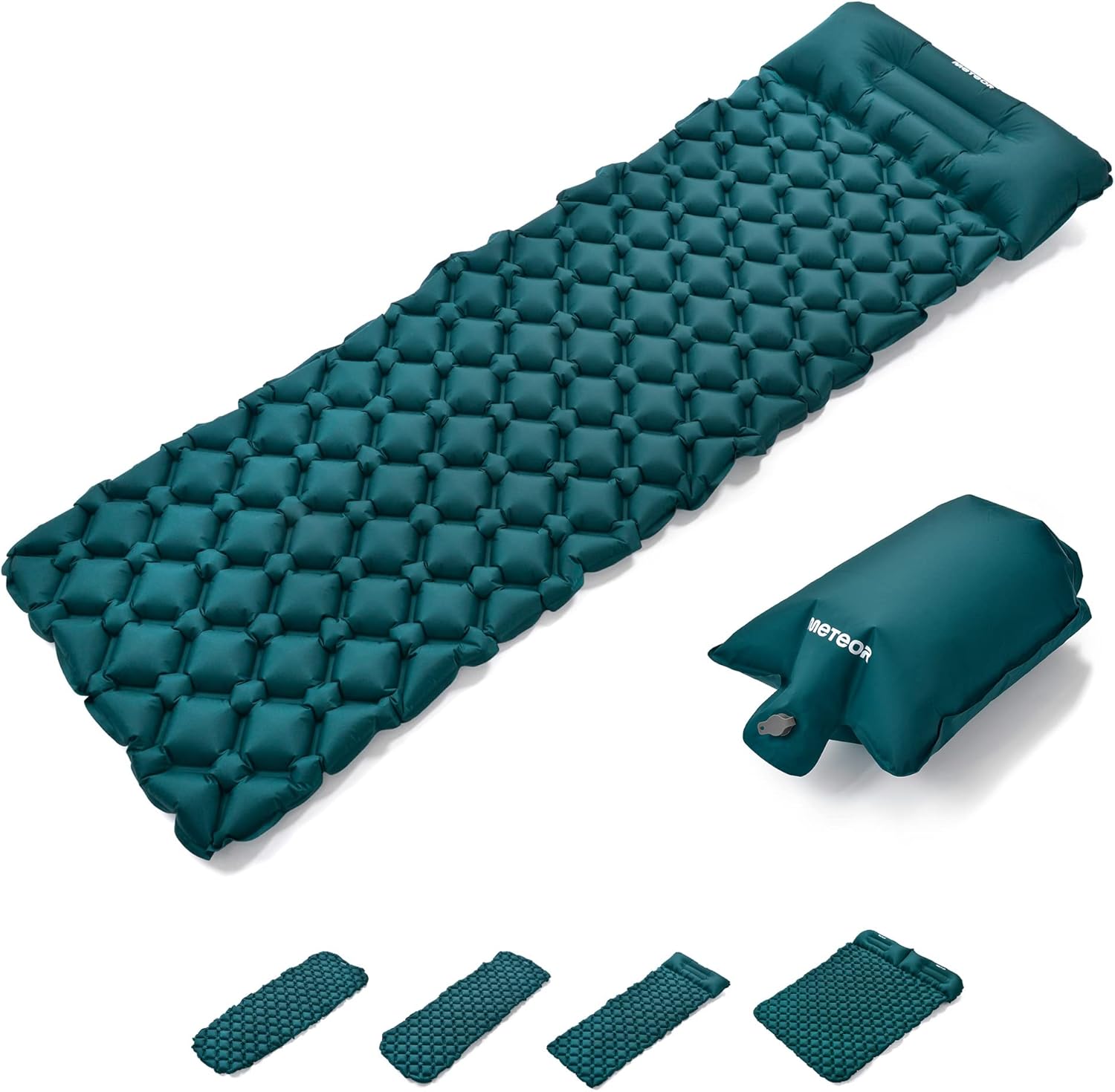 meteor Colchón Inflable para Dormir - Esterilla Camping Inflable - Colchoneta Hinchable Acampar - Viajes Playa Senderismo
