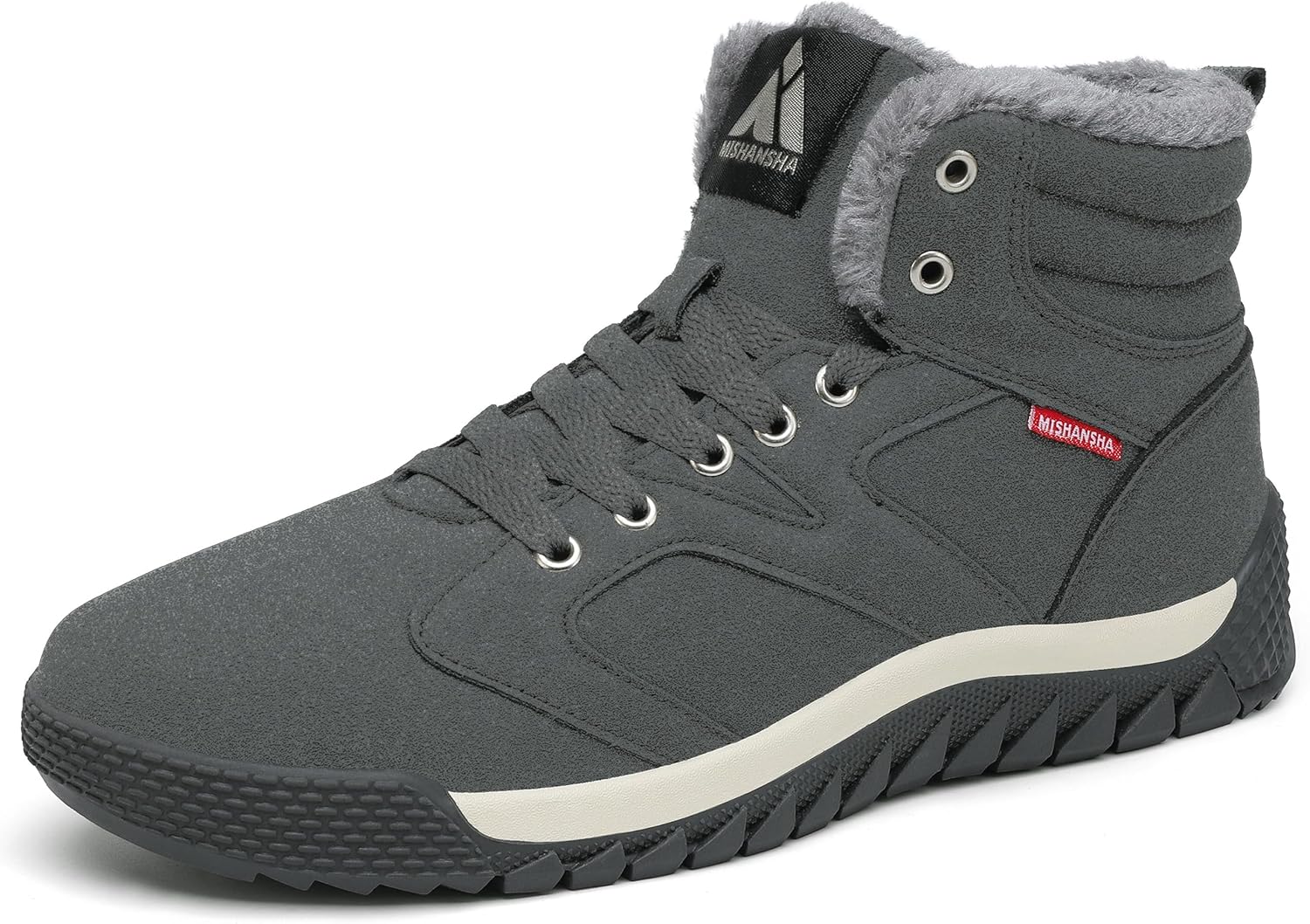 Mishansha Botas de Nieve para Hombre Cálido Antideslizante Zapatos de Invierno