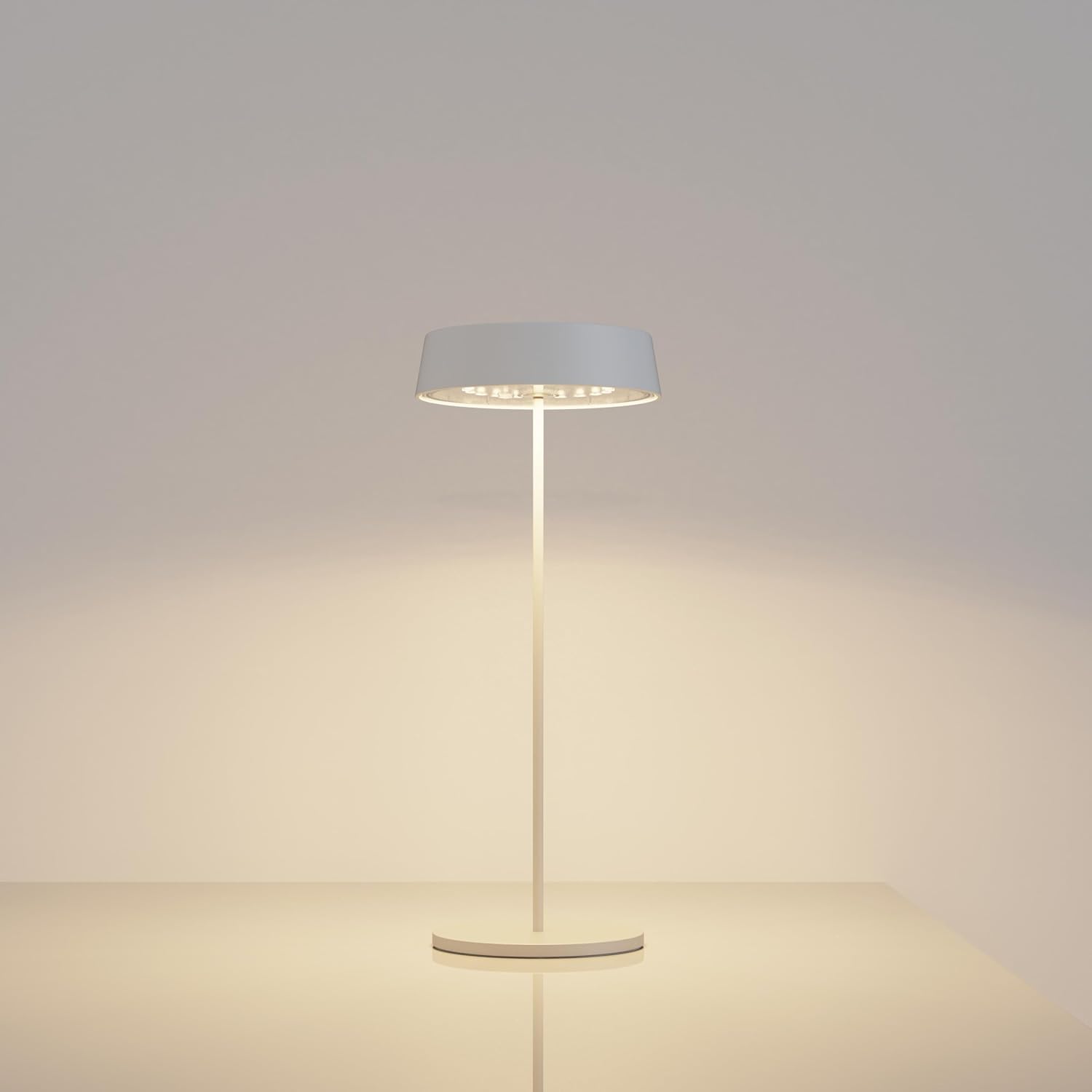 Palmina 901, lámpara de mesa inalámbrica, recargable y regulable en aluminio, pantalla inalámbrica de 4400 mAh, protección IP54, luz de mesa para exterior/interior/blanca.