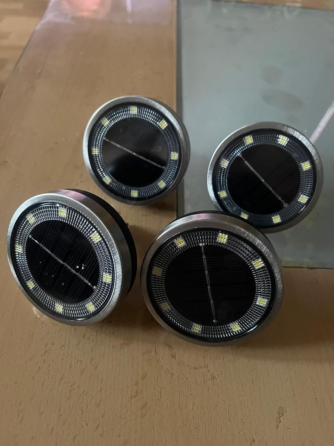 Iluminación LED para jardín btfarm, luces solares impermeables para suelo, lámparas solares para jardín, césped, entrada, pasarela, patio, blanco cálido. 16 unds