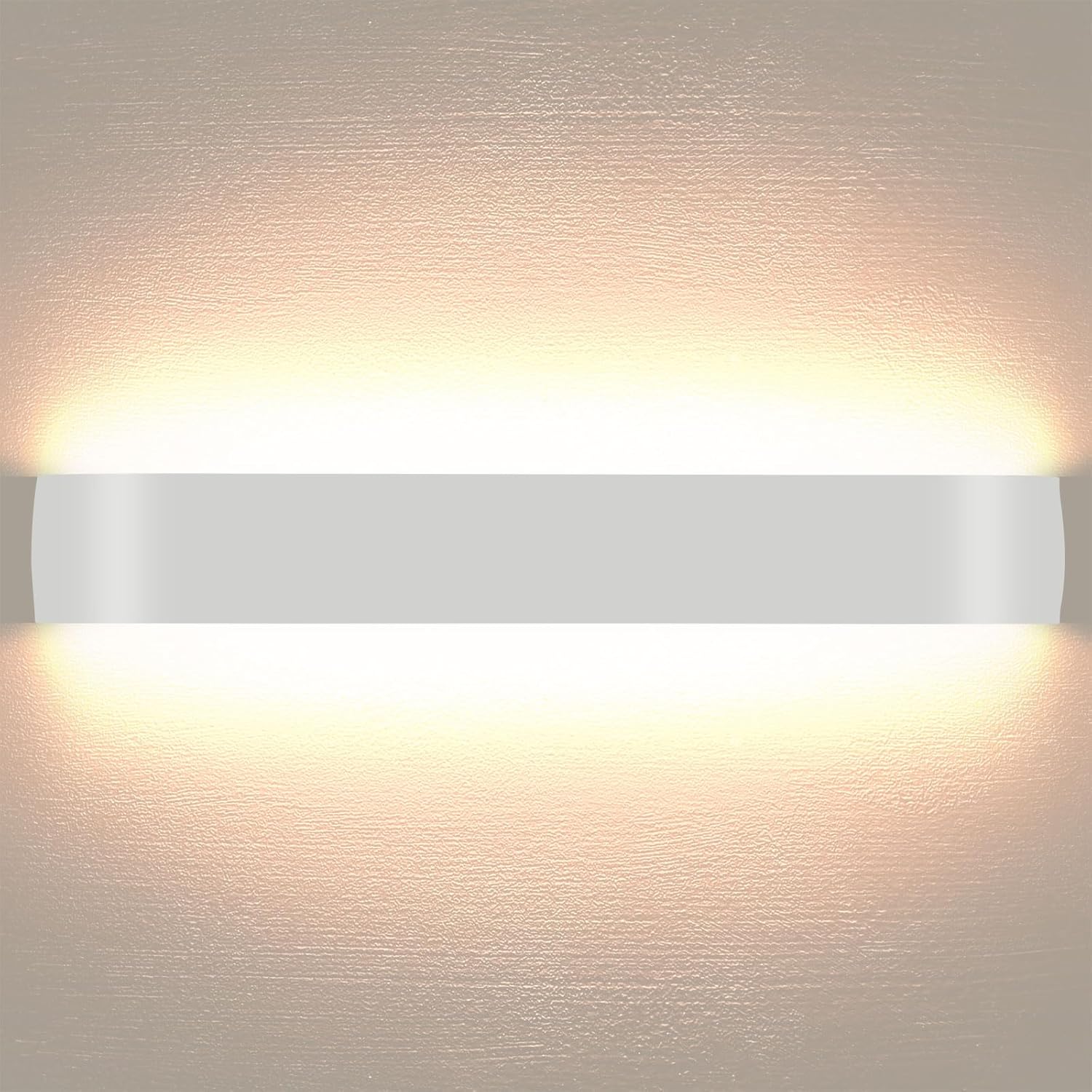 Lightess 24W 61CM Lámpara de pared LED Iluminación de escalera moderna para interiores Aplique de pared blanco con luz arriba y abajo IP44 Hecho de aluminio puro para sala de estar, dormitorio, pasill