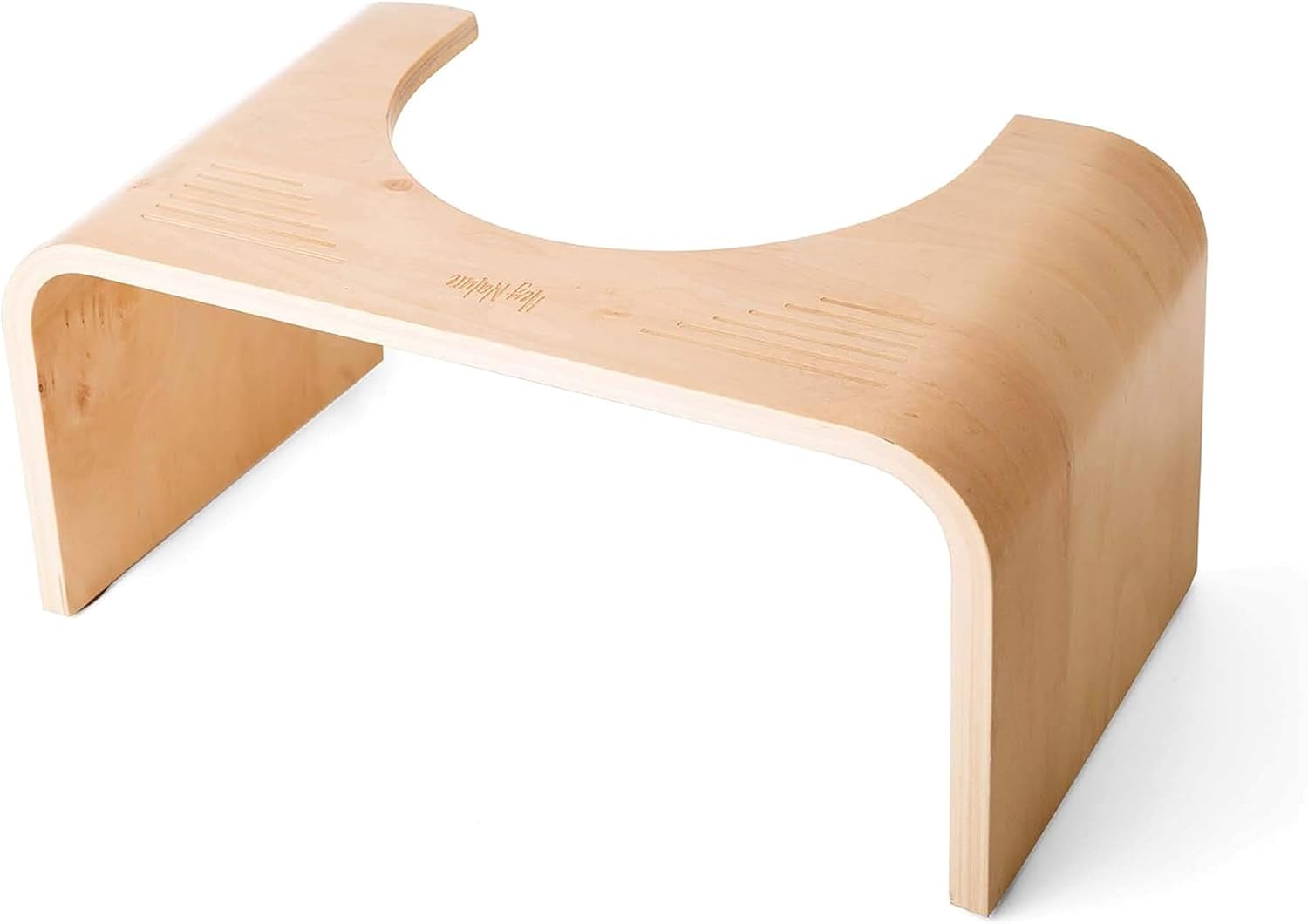 Taburete de baño plegable de madera Hey Nature Hoca, fabricado con bambú con certificación FSC para hemorroides, estreñimiento y flatulencia. Taburete de baño de madera para adultos.