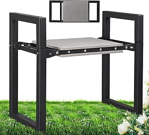 Banco de jardín para arrodillarse y sentarse, taburete de jardín de 31 cm de ancho, banco de jardín plegable y resistente con asas para arrodillarse y sentarse, ideal para mujeres mayores, herramientas de jardinería, regalo.