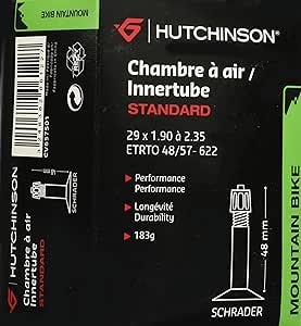 HUTCHINSON Cámara MTB CV657501, Schrader, 29 x 1.90-2.35, Unisex Adulto, Negro