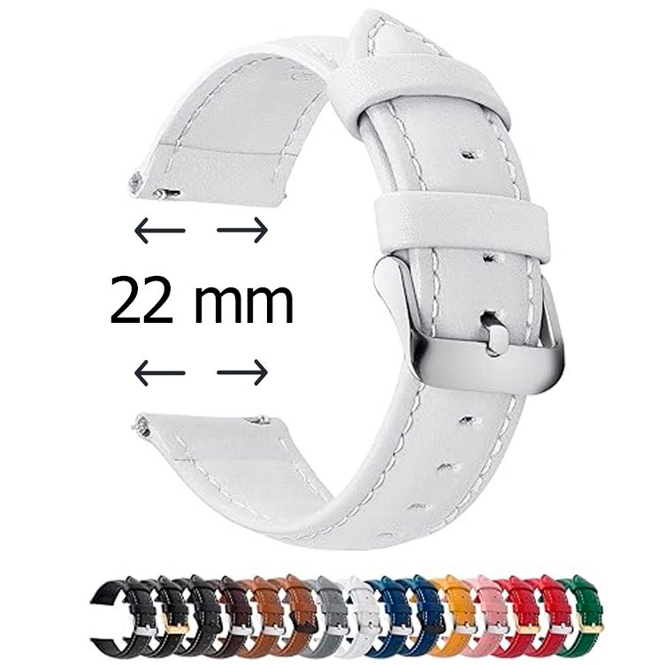 Fullmosa Axus Correa Piel para Correa Reloj,Correa/Banda/Pulsera/Strap 22mm Para Samsung Galaxy Watch 5/4/3,Huawei GT2,Garmin Watch