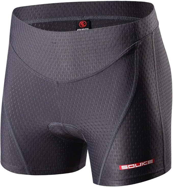Souke Sports Pantalon Corto Ciclismo Mujer 4D Acolchado, Pantalones Corto Bicicleta Mujer, Pantalones Cortos De Ciclism Transpirables Antideslizante, Talla M
