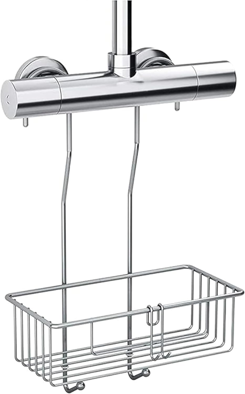 Bamodi Estante de ducha colgante, almacenamiento - Cromado - 70 x 18,5 x 19 cm - Estante de ducha - Fácil de colocar - Estante de ducha colgante - Cesta de ducha colgante