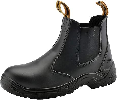 Safetoe Zapatos de Seguridad Hombres y Mujeres, M-8025 S3 Botas de Seguridad para Hombres con Cuero Impermeable, Puntera de Material, Punta de Acerol Ligeros Calzado, Zapatillas Para Plantilla Comodas.