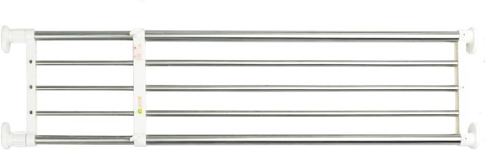 BAOYOUNI Estantes expandibles para armario, estante de almacenamiento ajustable, organizador de bricolaje, barra para ropa, barra para cocina, baño, dormitorio, 119-190,5 cm