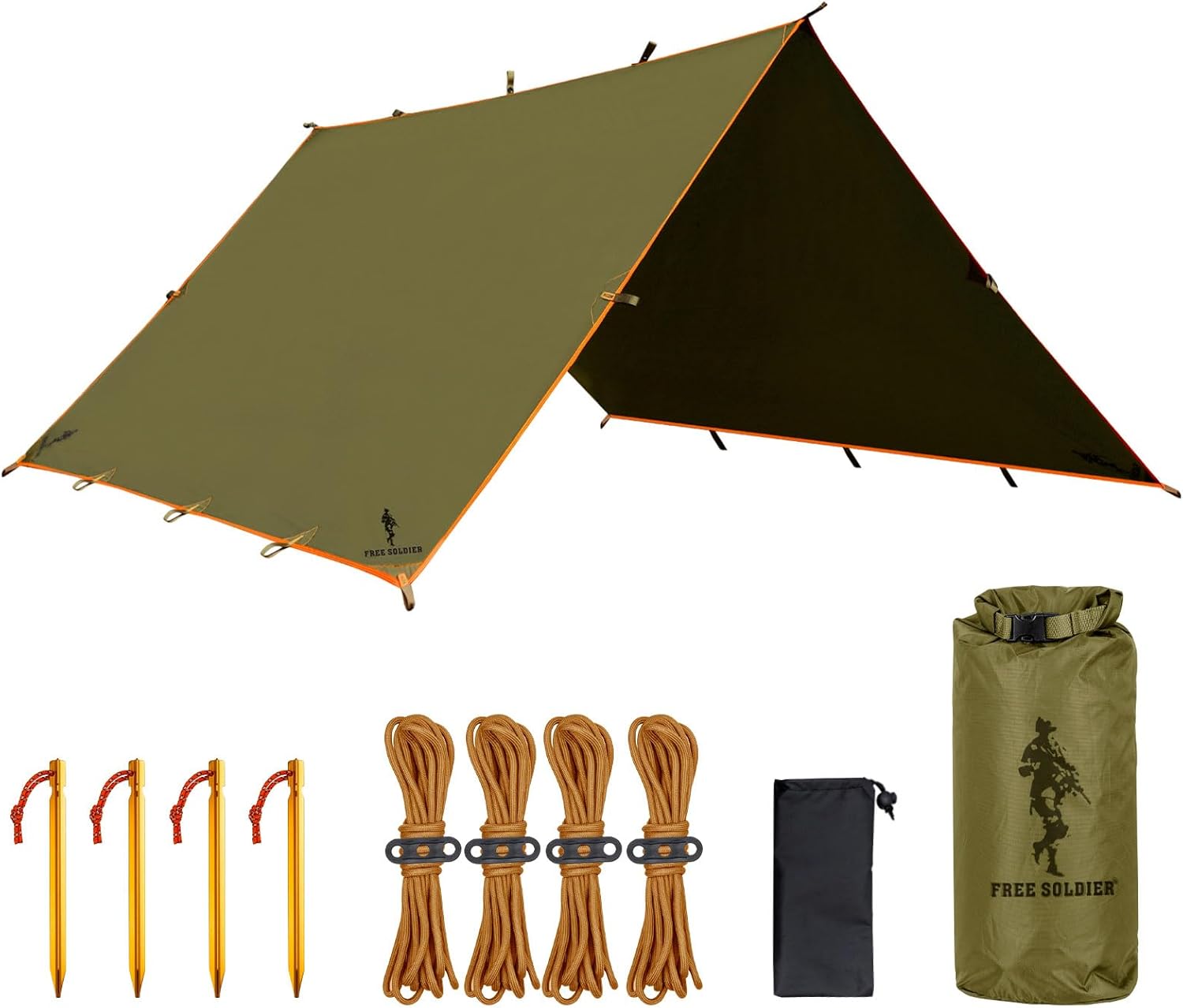 Lona Impermeable FREE SOLDIER para Camping 3x3.2m