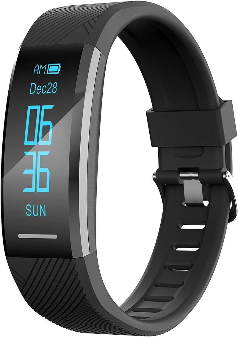 AGPTEK Pulsera de Actividad Inteligente Impermeable IP67, Reloj Deportivo con GPS Podómetro, Monitor de Ritmo, Calorías, Sueño Notificación etc para Hombre Mujer Niños