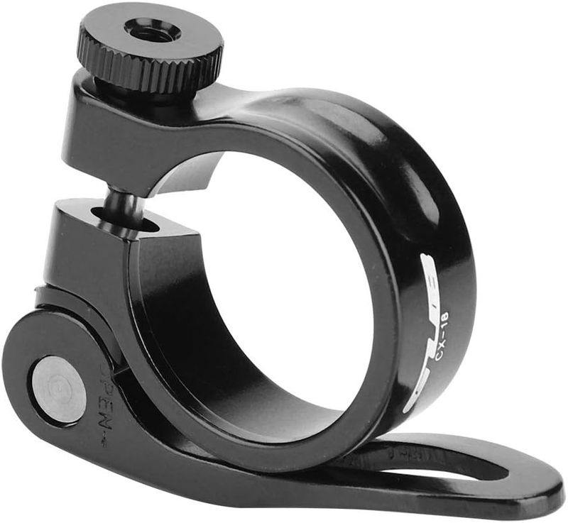 Keenso Abrazadera de Tija de Sillín de Bici, Abrazadera Aleación de Aluminio CX-18 Liberación Rápida de 31.8 mm