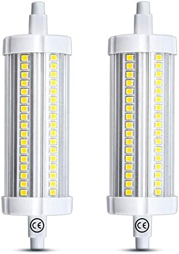Luxvista Bombilla LED R7S 20 W 118 mm lineal blanca cálida 3000 K iluminación no regulable J118 de doble efecto lineal 1900 lúmenes equivalentes a 200 W Lámpara halógena 2 unidades