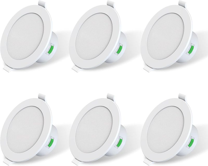 ALUSSO Focos LED Interior Techo, Downlight LED Techo Empotrable Redondo, 12W Equivalente 120W, 6 x Plafon Empotrado Ojos de Buey LED, 3CCT Temperatura de Color Regulable para Baño Cocina, ?90-100mm.B0BGN9W2HS