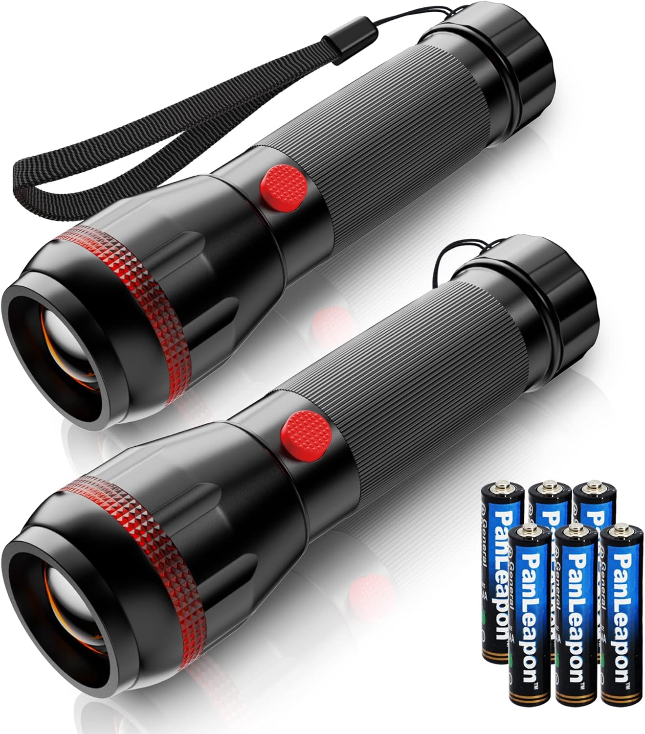 Fulighture Linterna LED, [paquete de 2] mini linternas pequeñas, zoomable 2 modos 70 lúmenes, enfoque ajustable, linterna portátil para regalo, iluminación interior del hogar, pilas incluidas