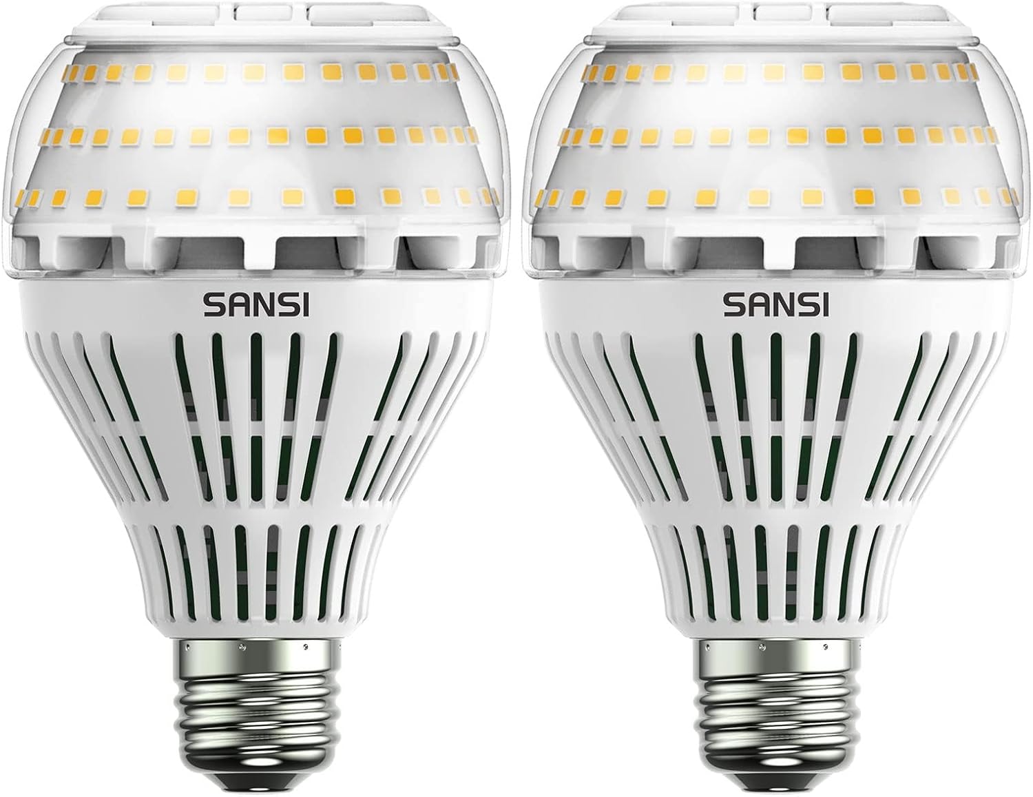 Lámpara LED SANSI E27, 27 W (reemplaza bombilla incandescente de 250 W). Bombilla LED de bajo consumo, blanco frío 5000 K, 4000 lúmenes, no regulable, bombilla superbrillante para cocina, taller, gara