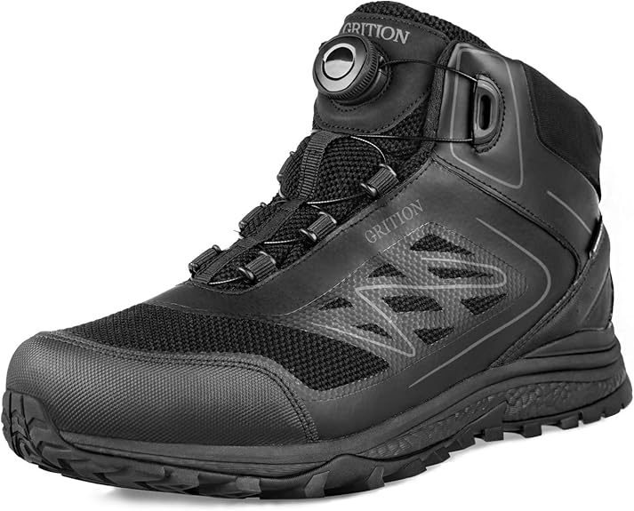 GRITION botas de montaña para hombre moto hombre botas trekking de hombre de Nieve Hombre Antideslizante Invierno Botines Calientes,Zapatillas de Senderismo para Hombre