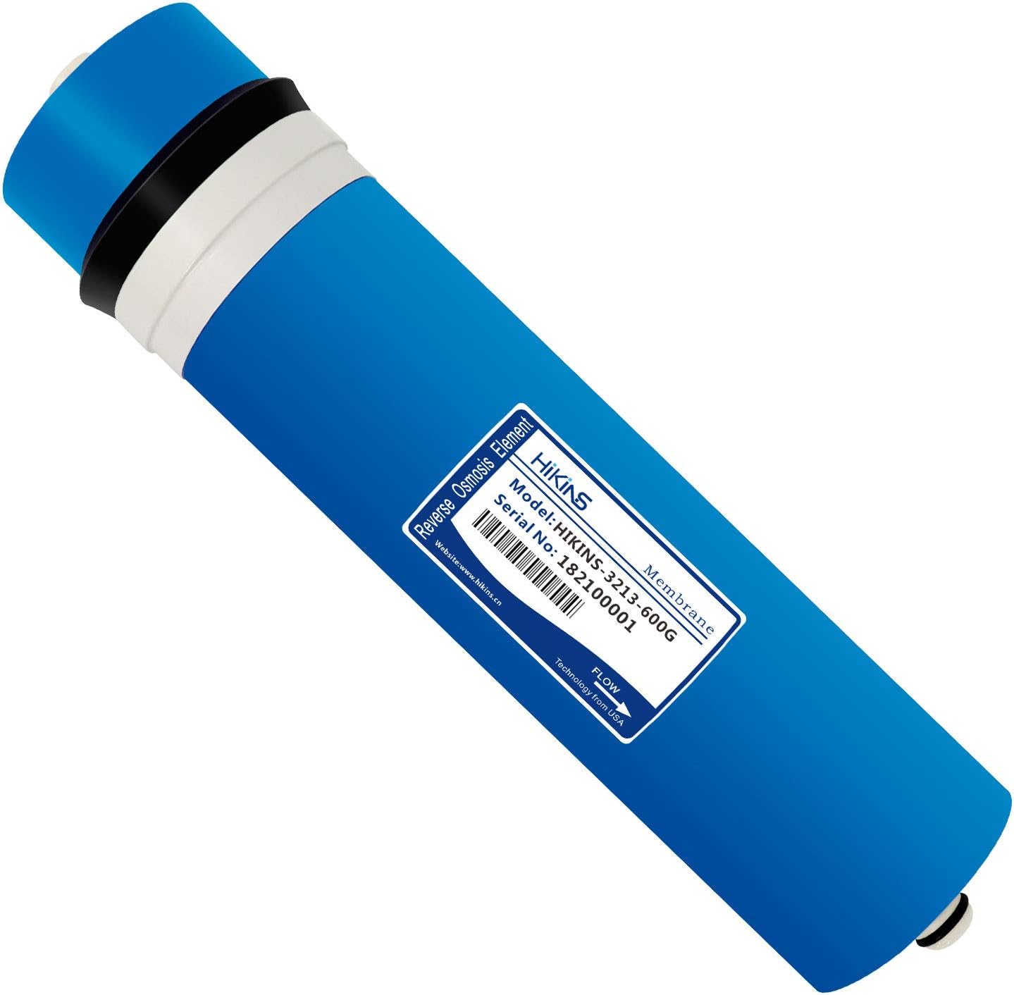HiKiNS Membrana de ósmosis inversa universal 600GPD para 5 etapas sistema de filtración de agua RO para el hogar potable 1 paquete (3213-600G)