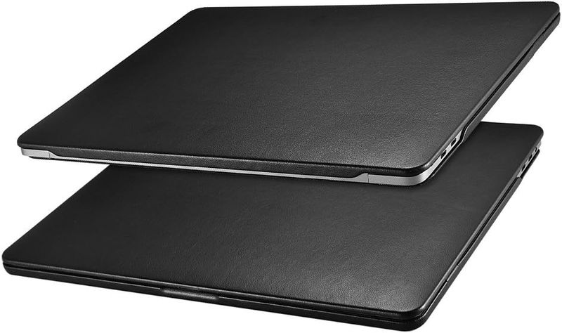 Funda MacBook Pro 16, ICARER Cuero Ultra Delgado Ligero Suave Cubierta de la Caja Shell para Macbook Pro 16 Pulgadas con Retina Display Model: A2141 2019 2020 (Negro)