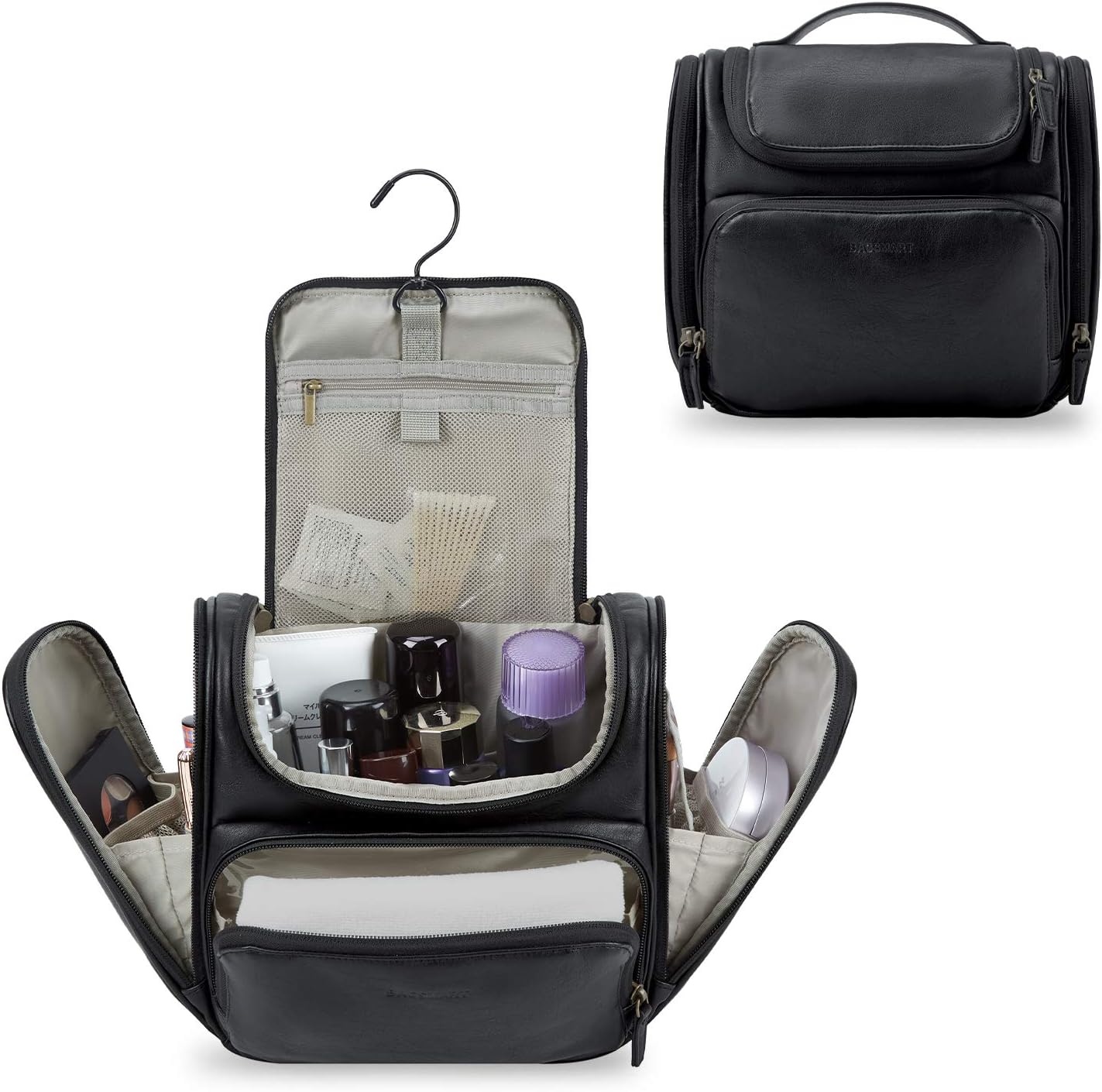 BAGSMART Neceser de piel., Negro (Negro) - BM0108004AN001-FGM