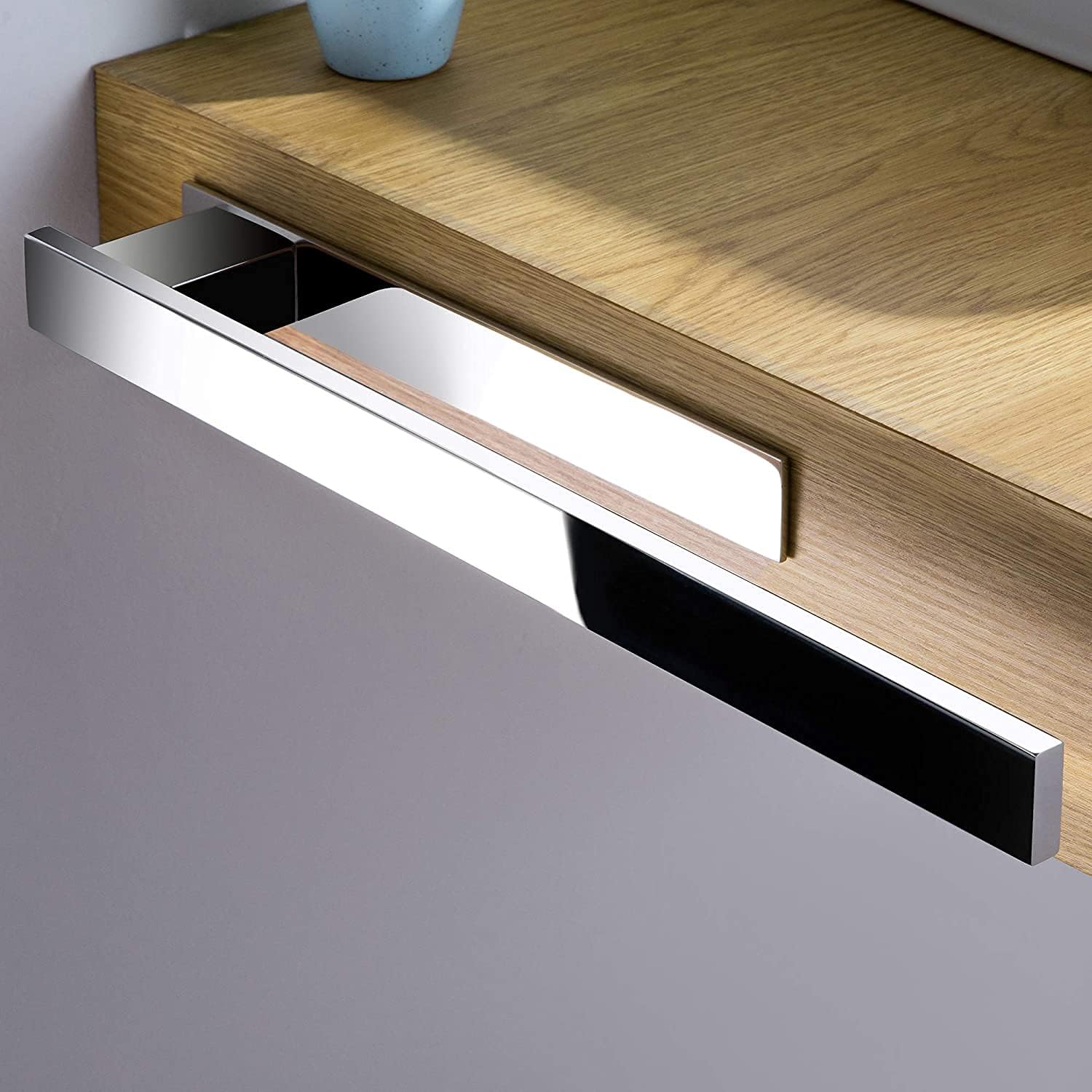 ZUNTO Toallero para baño, sin agujeros, autoadhesivo, anillo de acero inoxidable, 39 cm, plateado pulido