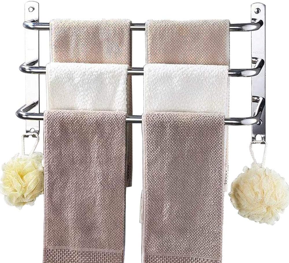 HONPHIER Toallero Toallero de Acero Inoxidable con Ganchos Toallero de baño Toallero de Pared para baño Cocina Inodoro Hotel Toallero