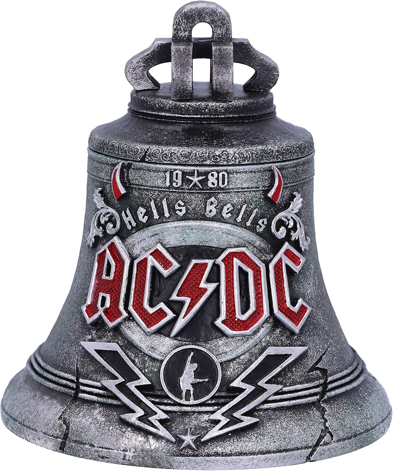 Nemesis Now Caja Hells Bells de ACDC con Licencia Oficial, Resina, Negro, 13 cm