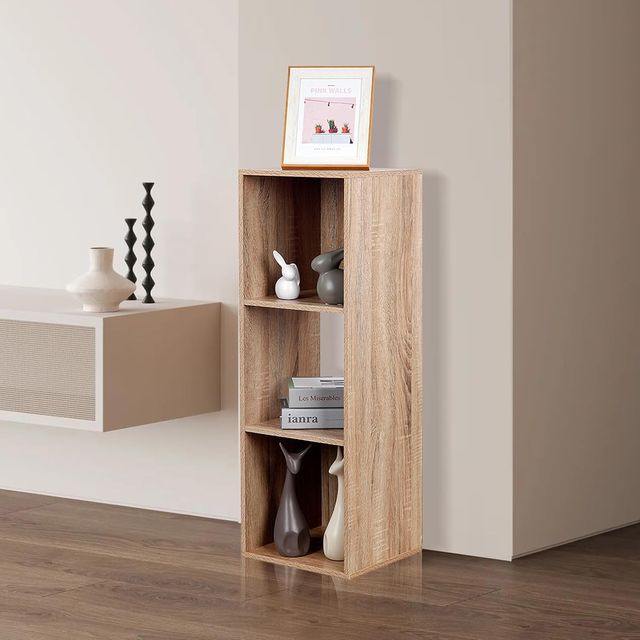 Librería PACHIRA de 3 niveles, 1 librería de 3 niveles, estantería de cubo de almacenamiento abierto para ropa, juguetes, estantería de oficina para sala de estar y dormitorio